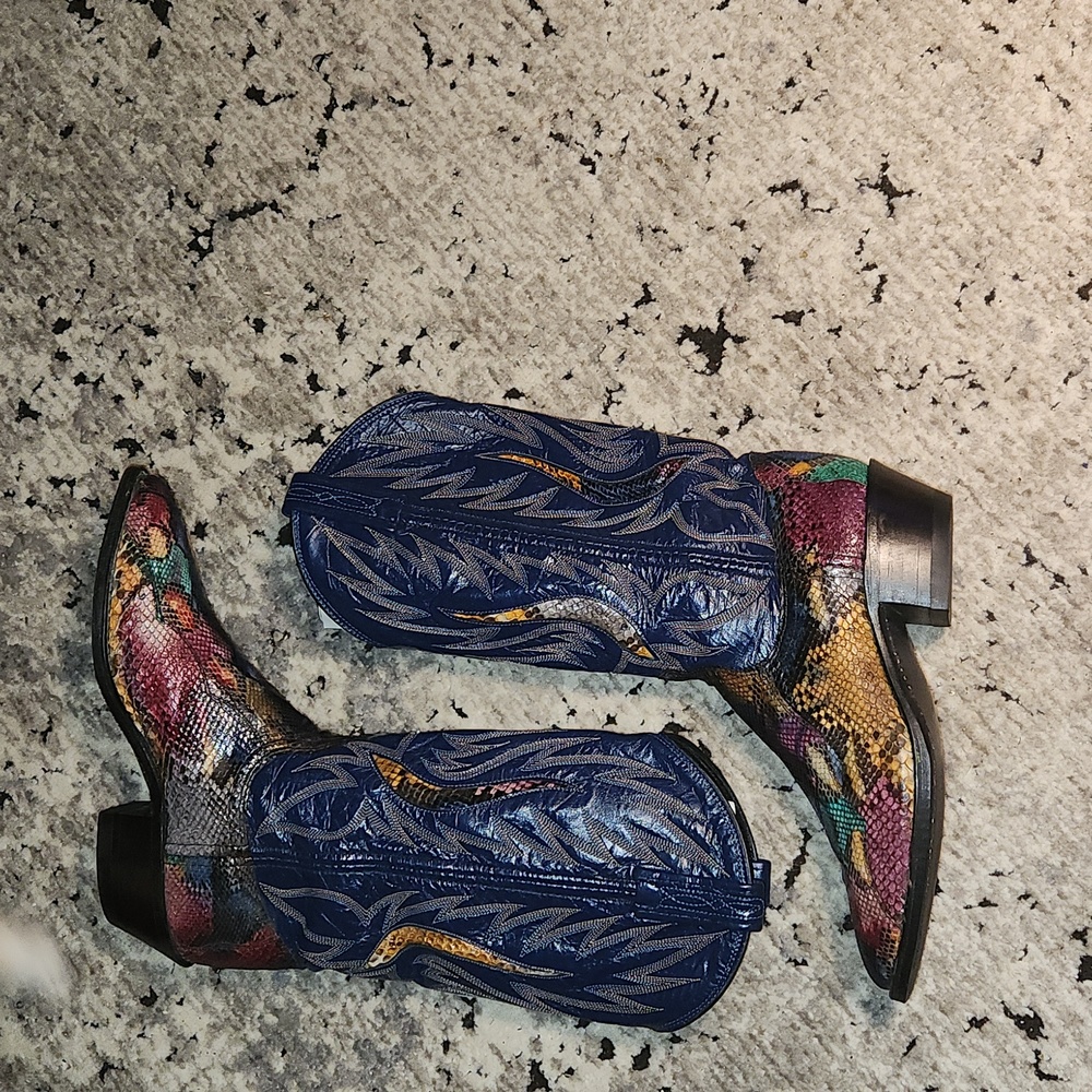 Vntg Dan Post Python Boots Sz.6 - image 1